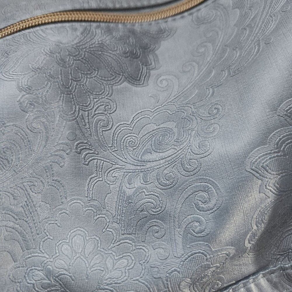 Stone & Co Embossed Smokey Denim Shoulder Bag With Adjustable Strap - Picture 13 of 14
